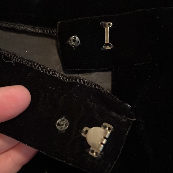 Vintage OLEG CASSINI BlackTie Size 10 Black Velvet Maxi Skirt Timeless Elegant - Picture 9 of 16